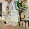 Schoolbag New Printed Kitten Backpack Large Capacity Japanese Junior High School Student School Bag Simple Fashion Versatile Travel Backpack