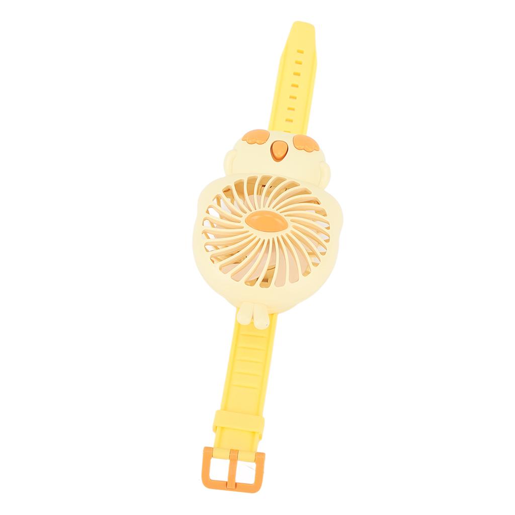 Fan Watch with Comfortable Strap USB Rechargeable Cute   Shape Wrist Watch Fan for Kids Indoor Outdoor Use