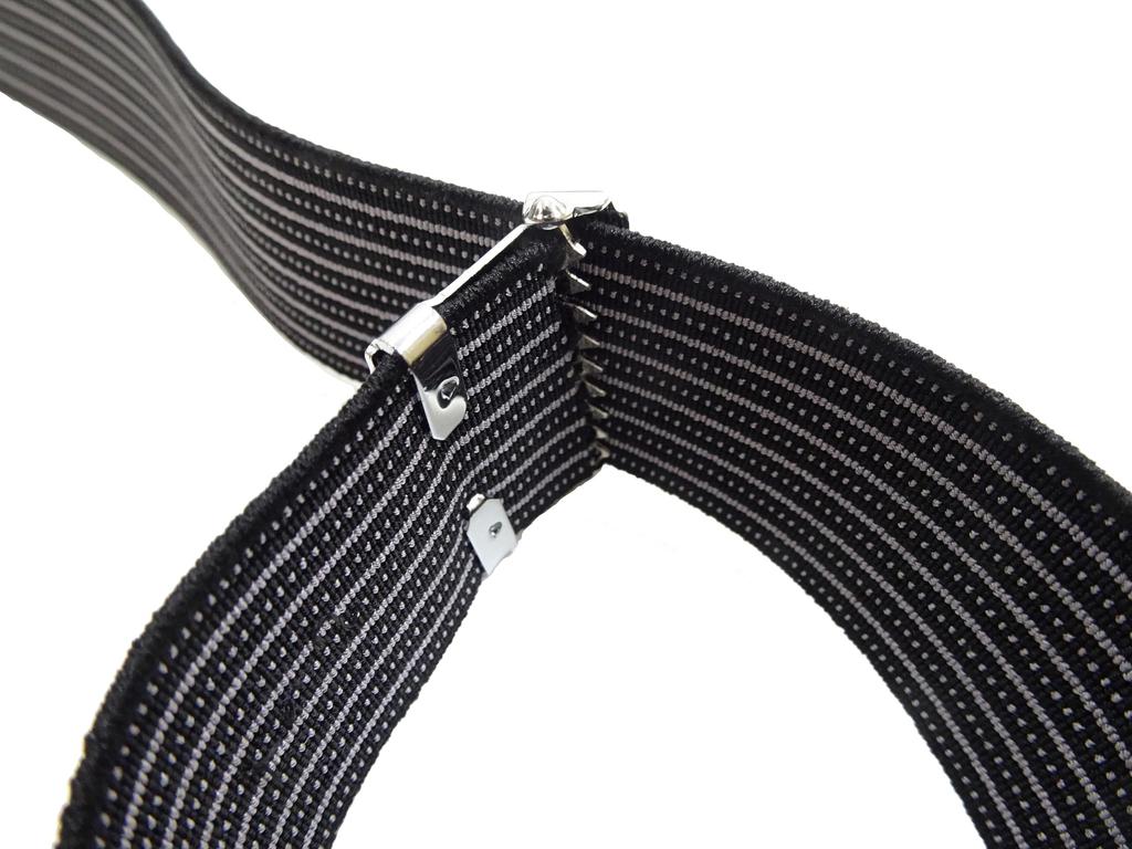 Dry Bones Suspenders with Leather Button Closure Fashion Accessory Black Free DSH-057 Men's (Men's Size)