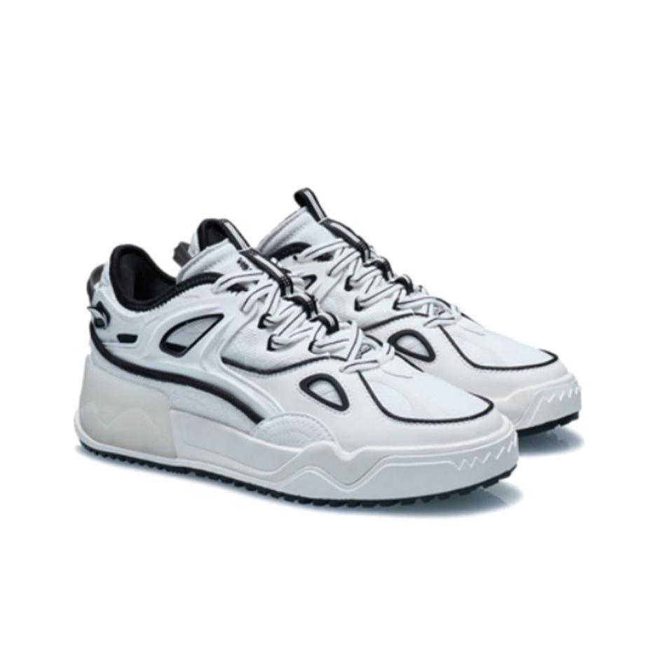 Li Ning CF Flash Star Shock Absorbing Lightweight Non-Slip Breathable Low-Top Sneakers Women Sneakers Cloud-White AGCR290-1