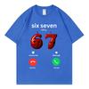 67 ruft Lustiger Meme T-Shirt für Männer Frauen Hohe Qualität Mode Oversized T-Shirts Sommer Freizeit Baumwolle Kurzarm T-Shirts