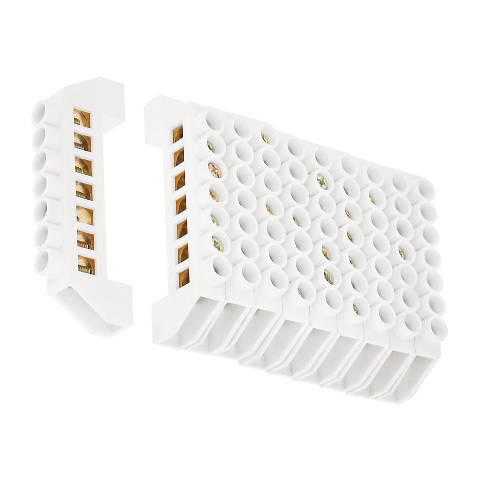 

10pcs 7 Hole Bridge Design Electrical Distribution Wire Screw Brass Terminal Block Connectors