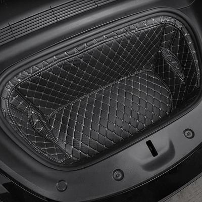 Leather Front Trunk Mats Scratch Resistant Protective Pads Waterproof For Tesla Model 3/Y Car Interior