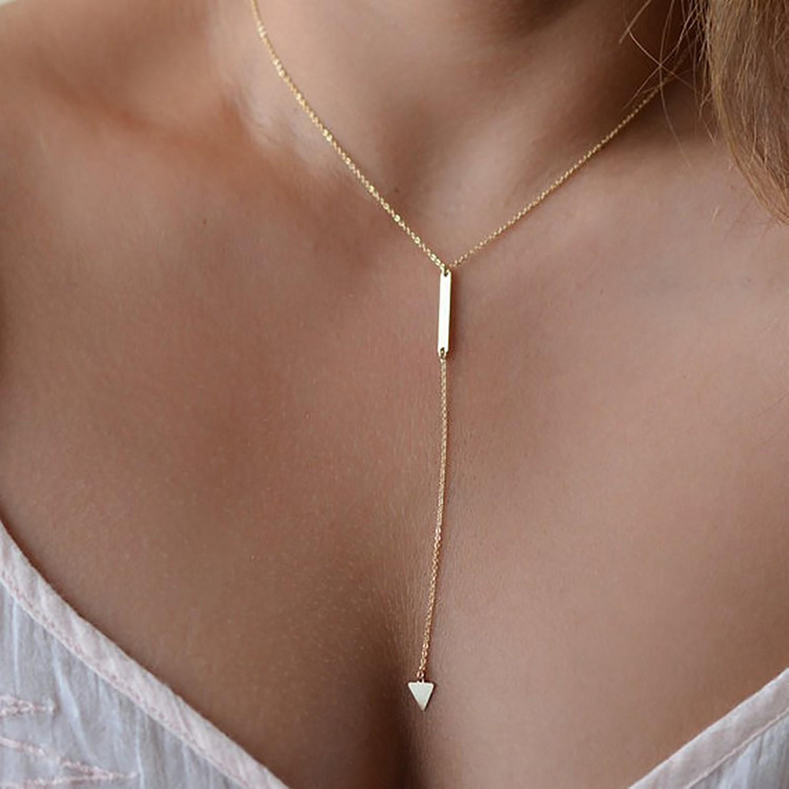 The New Pendant Jewelry Clavicle Necklace Accessories One Size золотистый