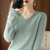 2023 Women's V-Neck Knit Sweater: Autumn/Winter Loose Fit, Slimming, Plus Size Pullover