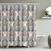 Vintage Floral Shower Curtain Botanical Pattern Bathroom Decor Farmhouse Rustic Washable Fabric Liner Backdrop