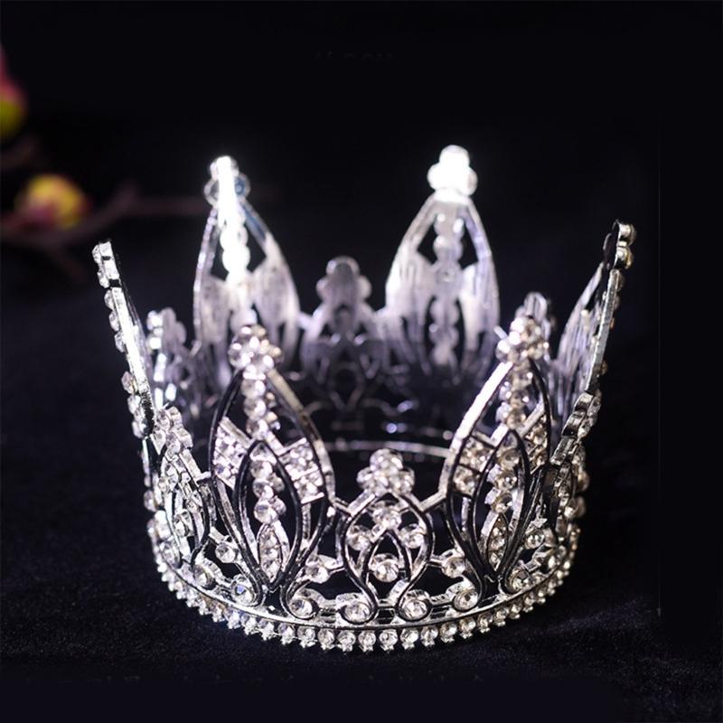 Bühnenauftritte Krönungsstück Schimmernde Strasssteine Kristall-Tiaras Kronen Haarschmuck Bühnenrequisiten Kronen Haarschmuck