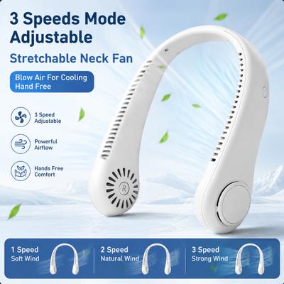 Cooling Neck Fan 3-Speed USB Rechargeable Bladeless Hands-Free Portable Lightweight Indoor Outdoor Birthday Summer Trave New