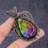 Rainbow Solar Quartz Handmade Copper Wire Wrap Tree Of Life Pendant 2.64" B5M87
