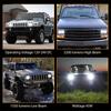 7 Inch Square-Shaped Headlight 45W With Aperture And Angel Eyes Dual Color For Off-road Trucks Near Far Vision Headlights