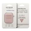 Guess Guaccsilgllp Airpods 1/2 Coverjasnoróżowy/Pink Silicone Glitter