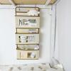 College Dorm Storage: Upper/Lower Bunk Multi-Layer Hanging Bag with Bedside Hook Set