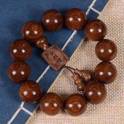 Goldenes Seiden-Sandelholz Armband 2.0 Altes Material Holz Buddha Perlen Armband für Männer und Frauen Paarschmuck Sandelholz Rosenkranz Kultureller Spielschmuck