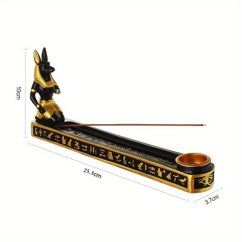 1PC Egyptian Vintage Dog God Resin Crafts Incense Insert Interior Decoration Tourism Souvenir