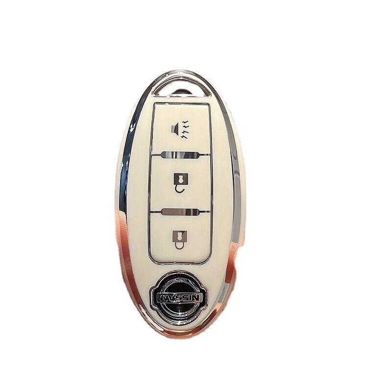 TPU Key Cover for Nissan Models: Sylphy, X-Trail, Teana, Qashqai, Tiida, Terra - Hot-Selling Car Shell.