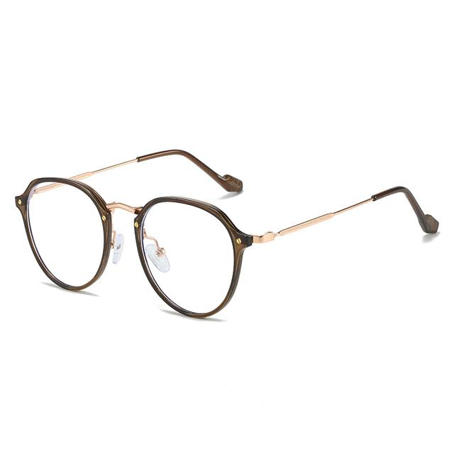 

Женские и мужские полигональные оптические очки с рецептом, модные УФ-400 с защитой от синих лучей, близорукие очки, диоптрии 0 -0,5 -1,0 до -6 2.5