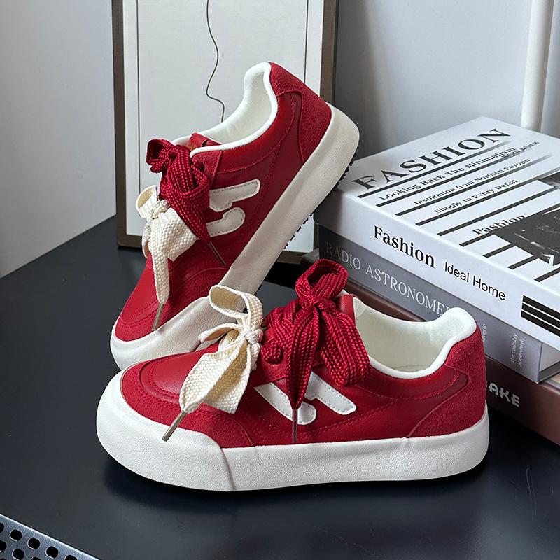 

6 pairs of shoelaces and bows casual board shoes for women s spring new versatile sports comfortable soft soles 40