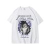 Wenn sie hinter deinem Rücken reden Furz Wolf Buchstäblich Ich Lustiges Meme Emo T-Shirt Unisex Mode Vintage Kurzarm T-Shirt Streetwear