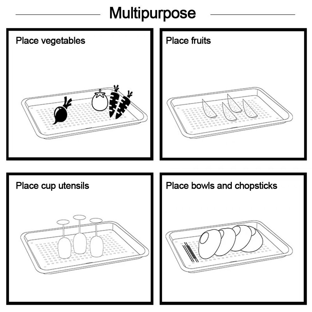 Stainless Steel Tea Tray Rectangle Barbecue Plate New Draining Basin  Teahouse Restaurant