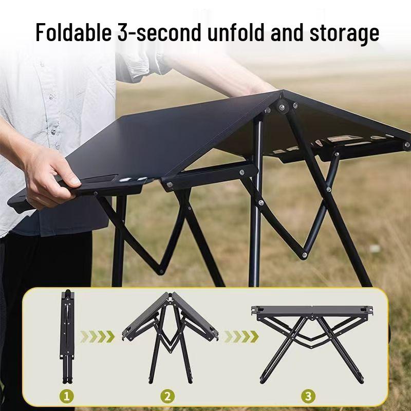 Tactical Folding Outdoor Table: Portable Multifunctional Camping, Picnic, and Tea Table