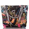 Bunte Graffiti Strandtasche mit Reißverschluss