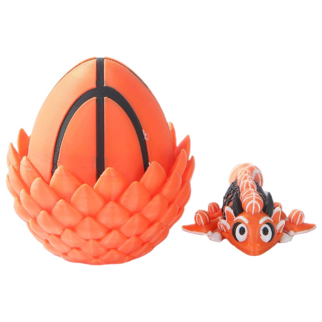 3D Printed Dragon Egg Fidget Toy with Detachable Hatch and Dragon Figurine Durable Plastic Construction for Stress Relief and Focus Enhancement