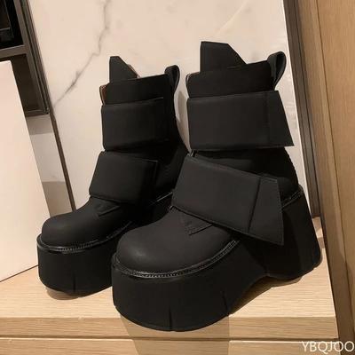 Small Size Spring Autumn New Thick Soled Height Increasing Women's Short Boots Small Stature Sponge Sole Slimming Women's Boots