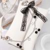 Fashion Lace Bow Bag Charms Alloy DIY Bag Chain Replacement Cherry Extension Chain Pendant Decoration