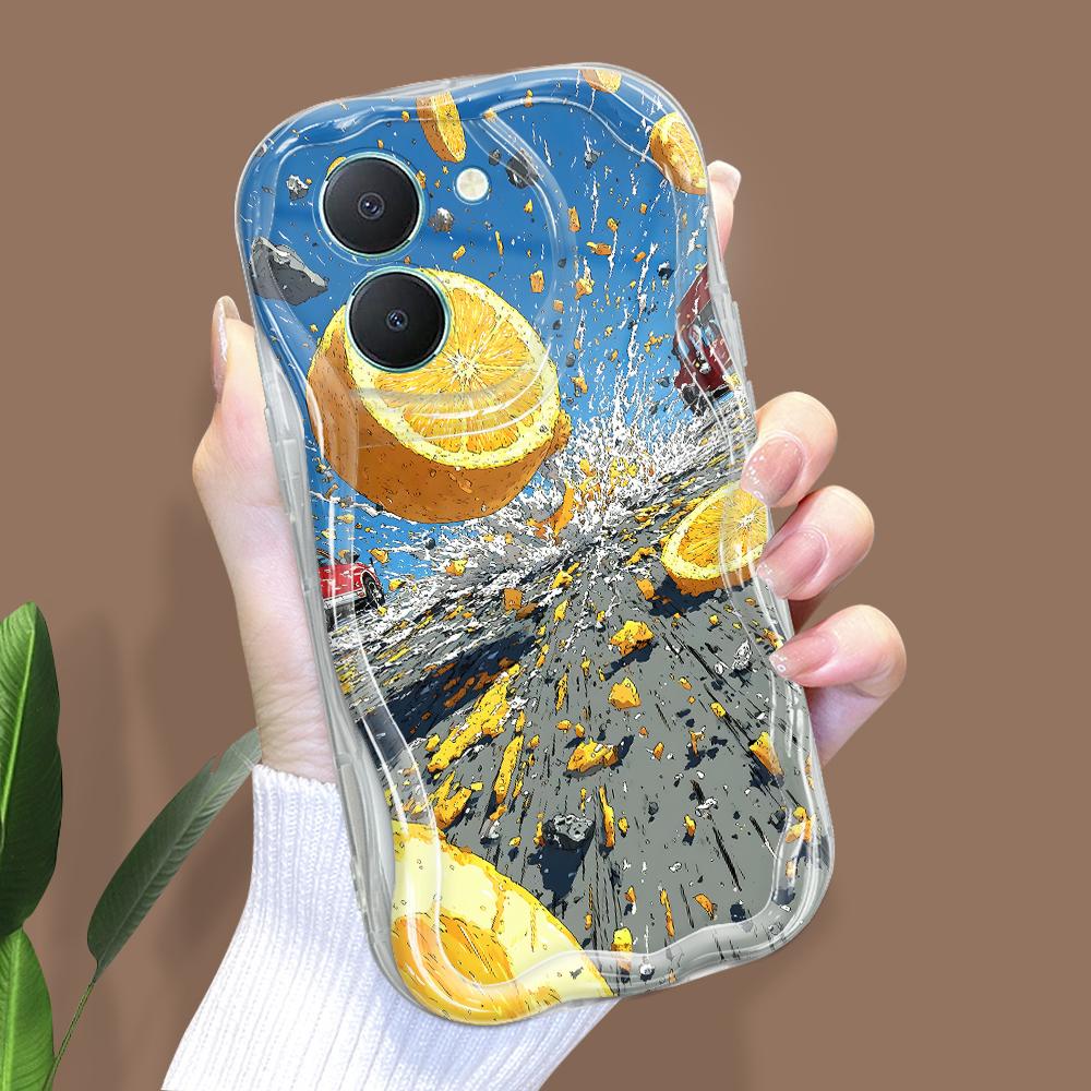 

Милый мультяшный узор, кремовая текстура, мягкий силиконовый чехол с волнистыми краями, чехол для телефона для Vivo Vivo Y77T 5G прозрачный