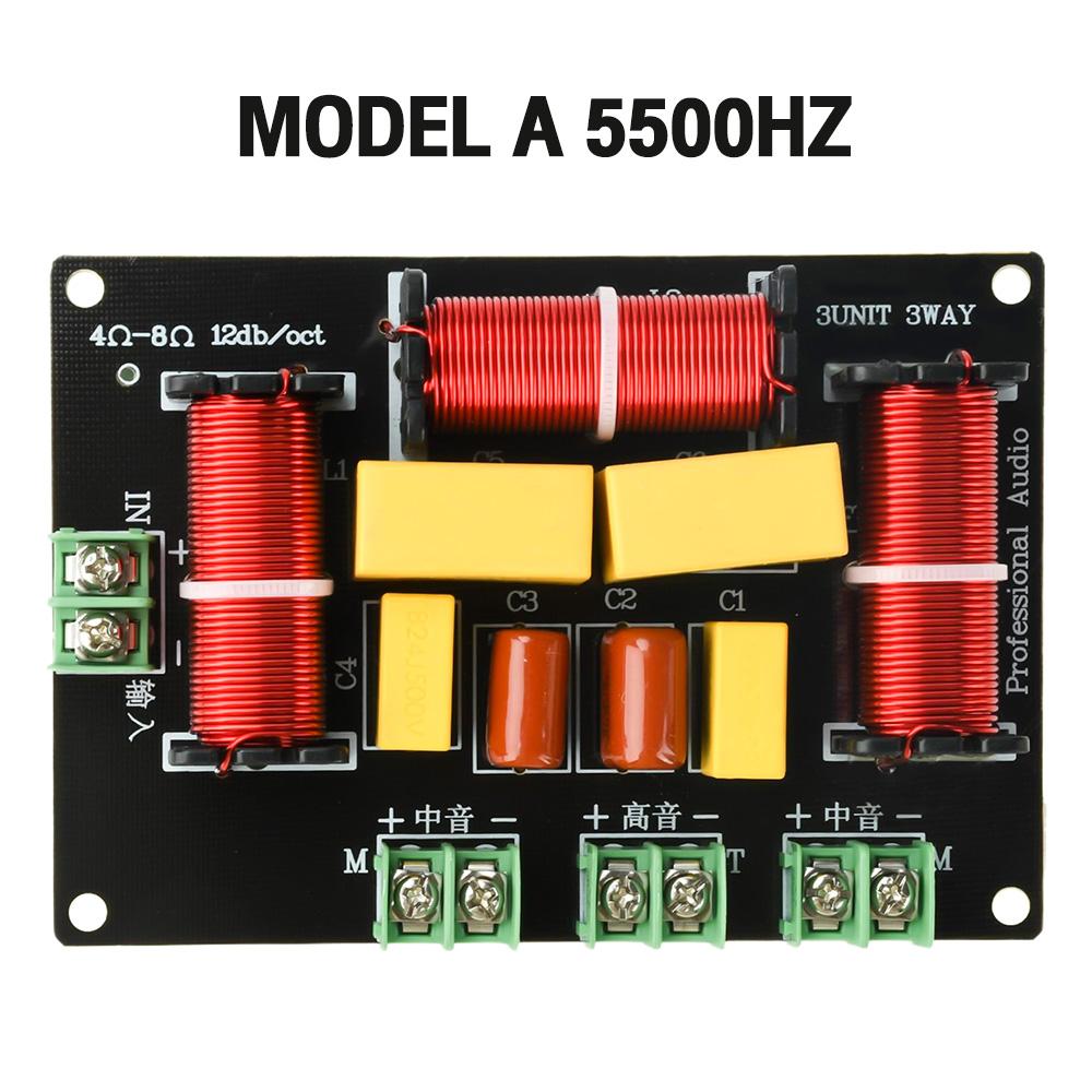 3 Way Audio Speaker Frequency Divider 200W HiFi Crossover 1 Treble 2 Midrange Speaker Frequency Divider Home Loudspeaker Filter