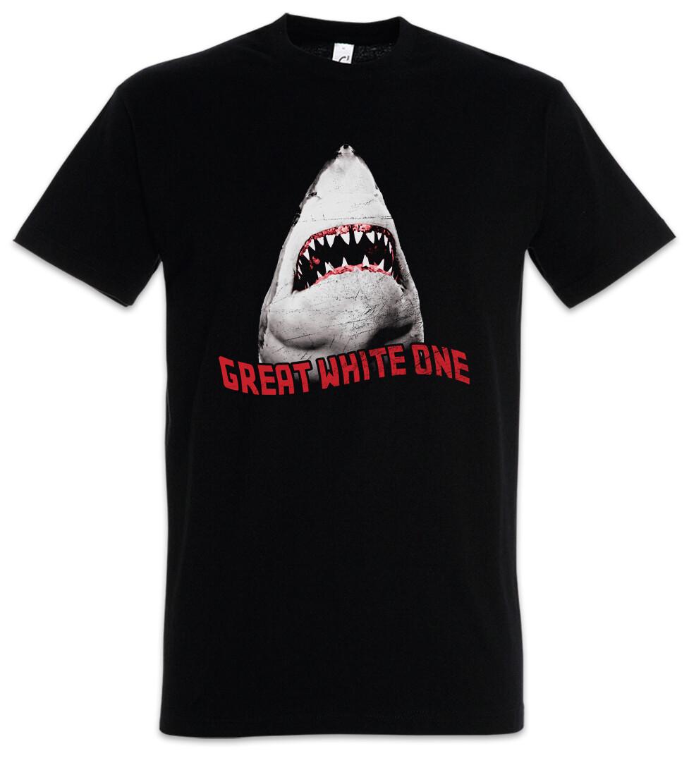 White Shark II Mens T-Shirt Mens Womens Tees Top Great White Shark Jaws Surfer Diver White Diver Sizes S