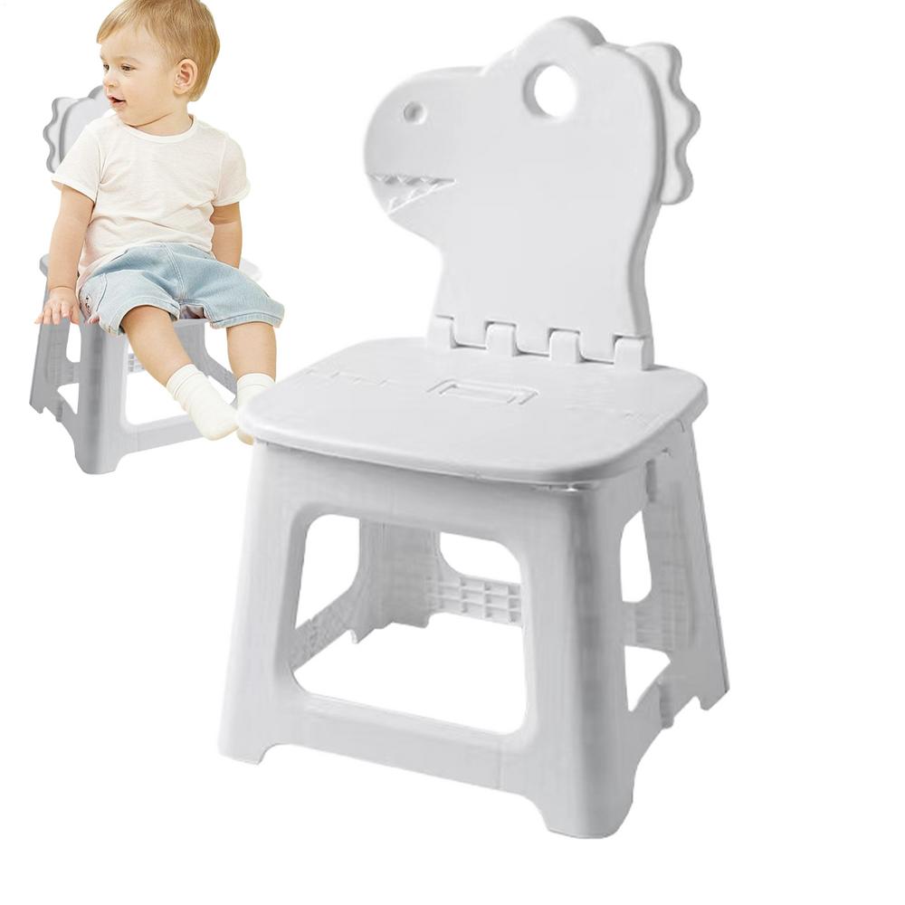 Step Stool For Kids Bunny Dinosaur Foldable Step Stool With Back Support Thickened Decorative Small Sitting Stool For Home