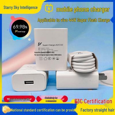 44W Flash Charger Set with 3C Certification for VIVO X100/X60/X70 Phones