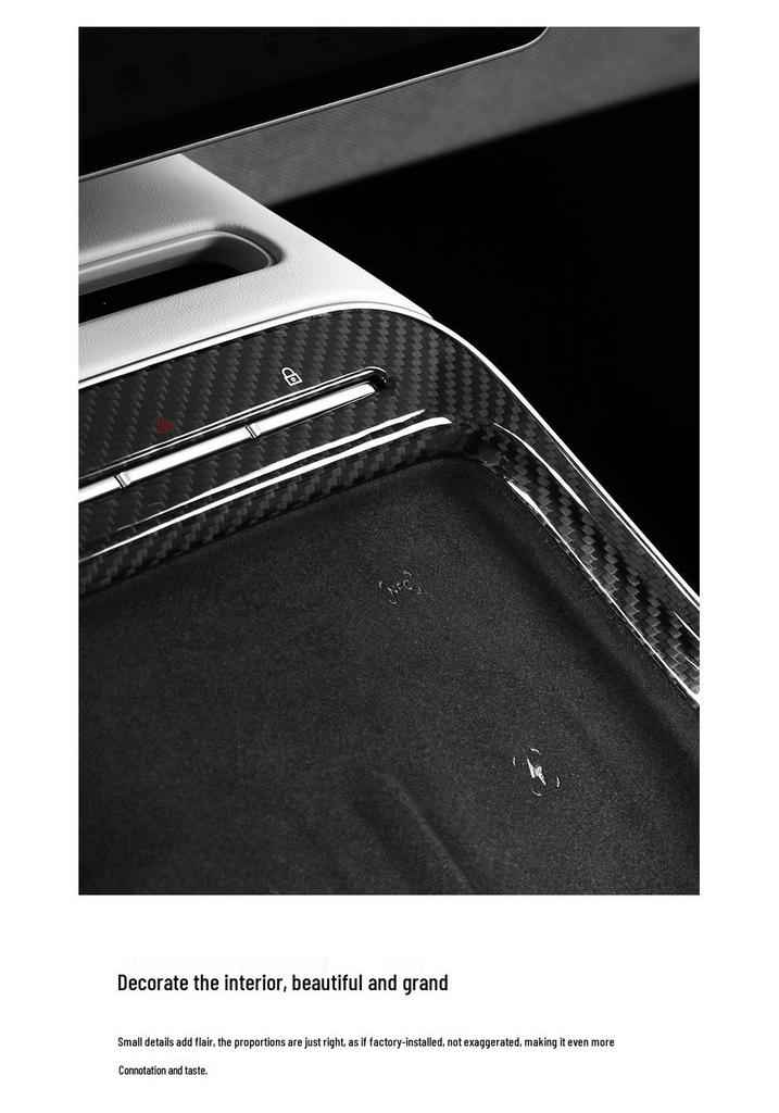 ZIKEER Carbon Fiber Console Panel for NIO ET5T: Real Carbon Interior Accessory