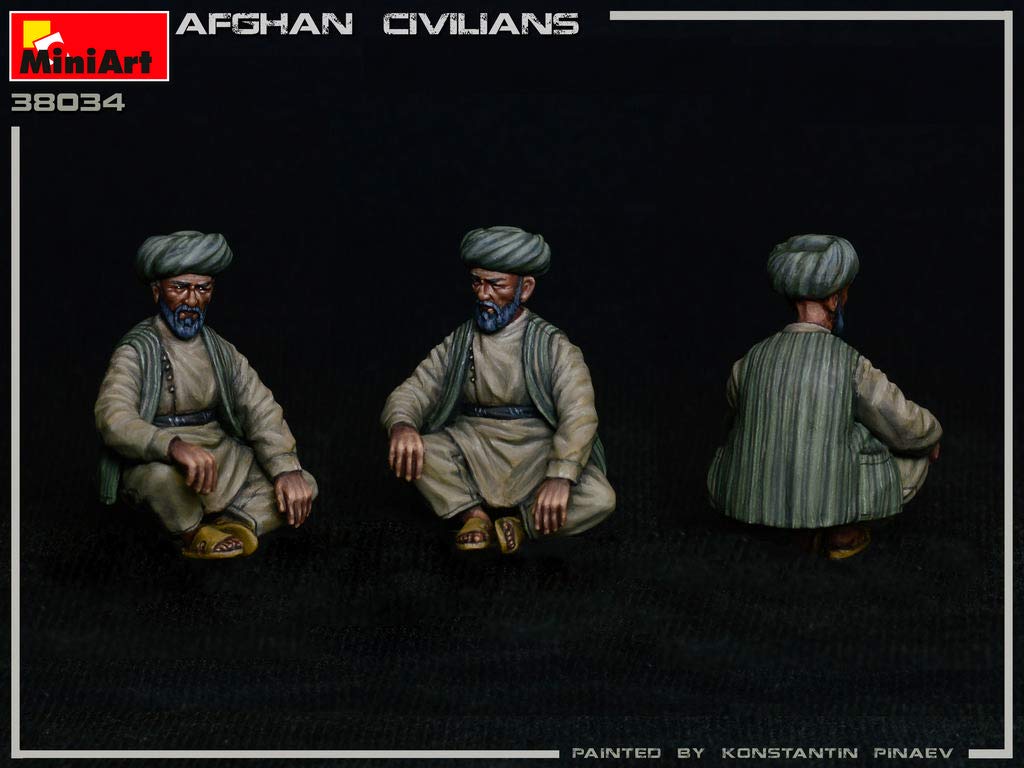 MiniArt Scale Afghan Civilians Plastic Model Kit MA38034 1/35 (5-Piece Set)
