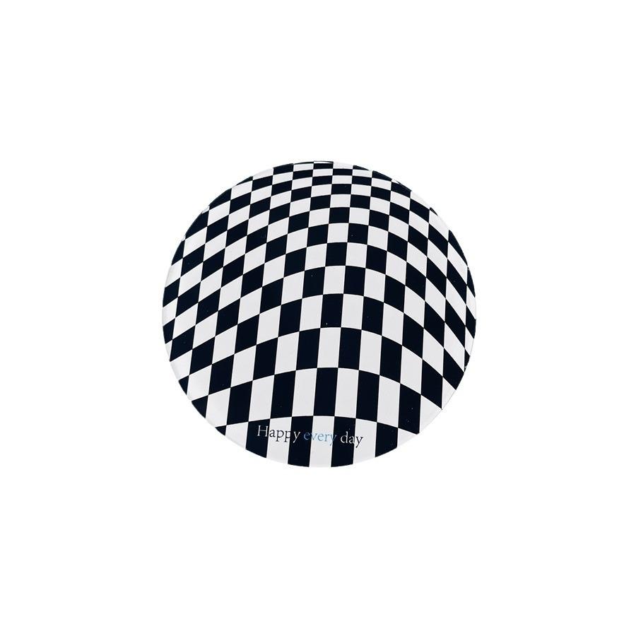 6pcs Creative Checkerboard Acrylic Coaster Table Placemat Waterproof Heat Insulation Non-Slip Bowl Pad Milk Coffee Water Cup Mat