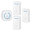Self-Powered Wireless Doorbell with Music, 3 Transmitters, 1 Receiver, UK/EU Standard