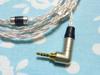 SONY MDR EX1000 EX800ST OFC Braided 7550 EX600 Cable, Silver-plated + PureOCC, 8-core, 2. 5mm 4-pole, L-shaped, (Customization )