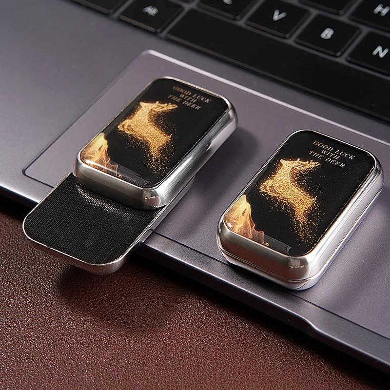 EDC Mekanisk Skyver Magnetisk Skyvekort Lindre Stress Lindringsleke Skyveplate Antistress Metall Mini Fidget Voksne Leker