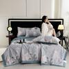 Piumone Estivo Sottile 4 pezzi Tessili per la Casa Lusso Leggero Coperta Estiva Fresca Taglia Queen Piumone per Aria Condizionata Set Lenzuolo Federe