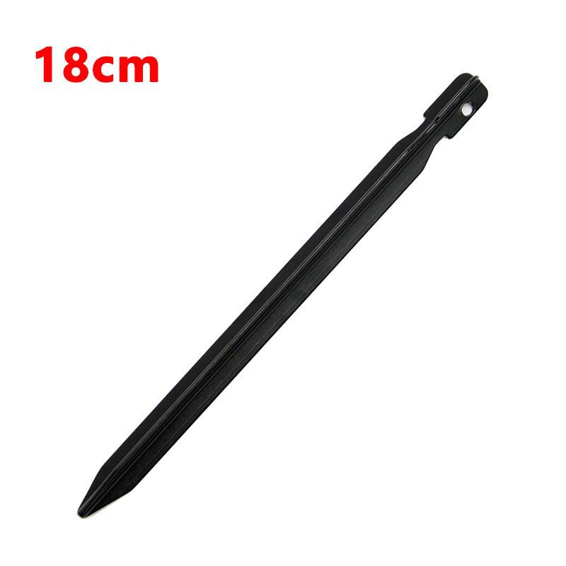 Ultra-Light Aluminum V-Shaped Tent Stakes, 18cm, Reinforced Ground Accessories. чёрный