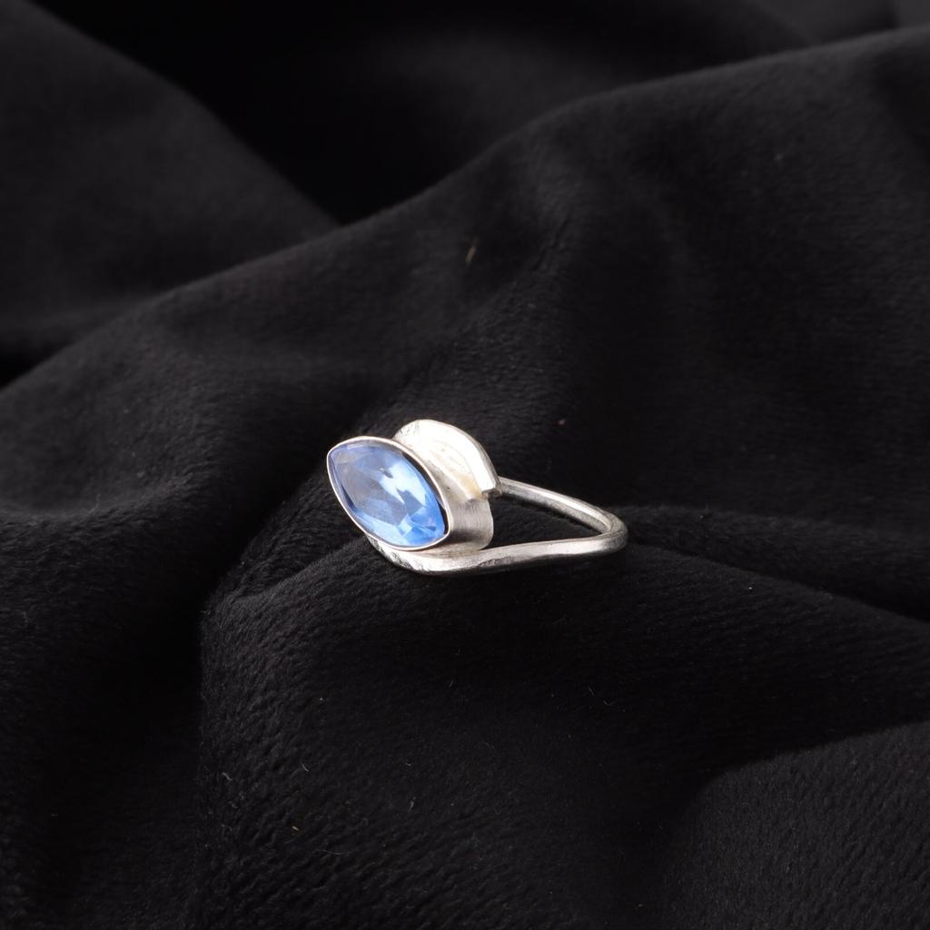 Tanzanite Gemstone 925 Sterling Silver Jewelry Handmade Wedding Ring For Women RR-60-12
