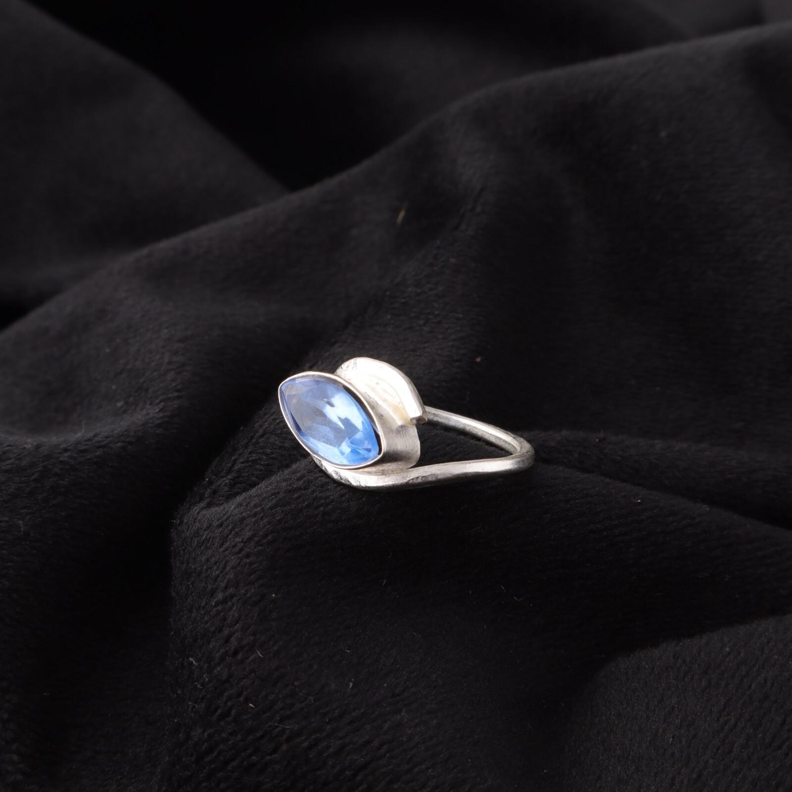 

Танзанит Драгоценный Камень 925 Стерлинговое Серебро Ювелирные Изделия Ручной Работы Обручальное Кольцо Для Женщин RR-60-12 8