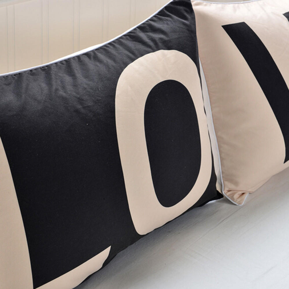 

LOVE Rectangle Cotton Linter Pillow Cases Cushion Covers