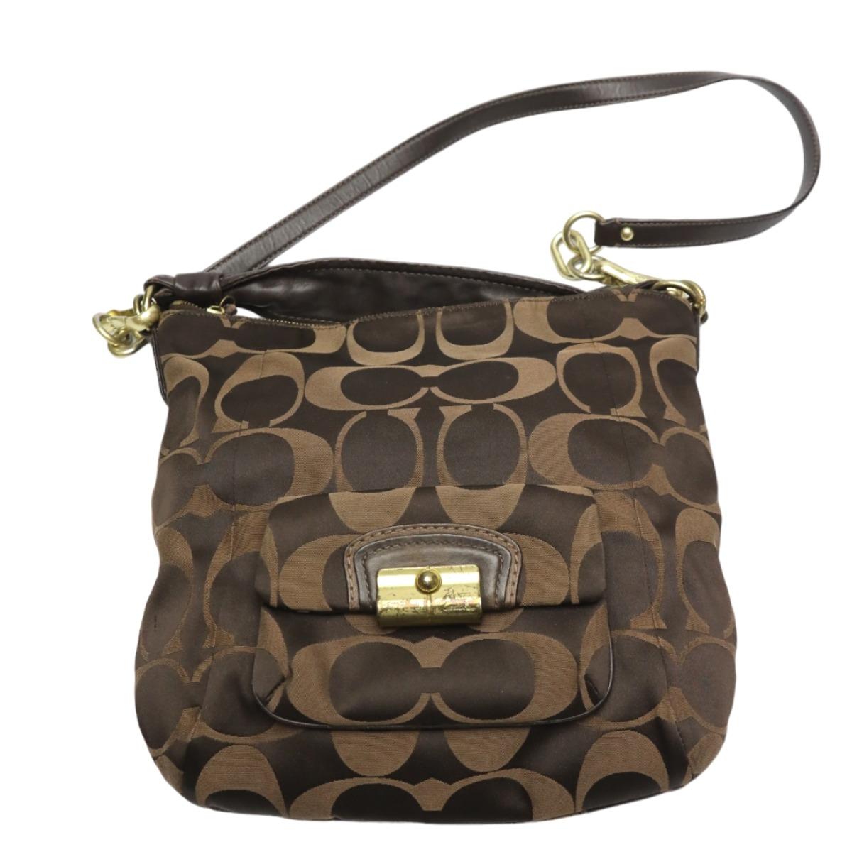 COACH canvas Tote Bag Handbag leather Brown Women 14904 Used
