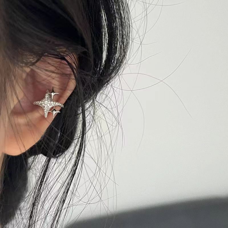 

Модные серьги-клипсы со звездами золотого и серебряного цвета для женщин золотой