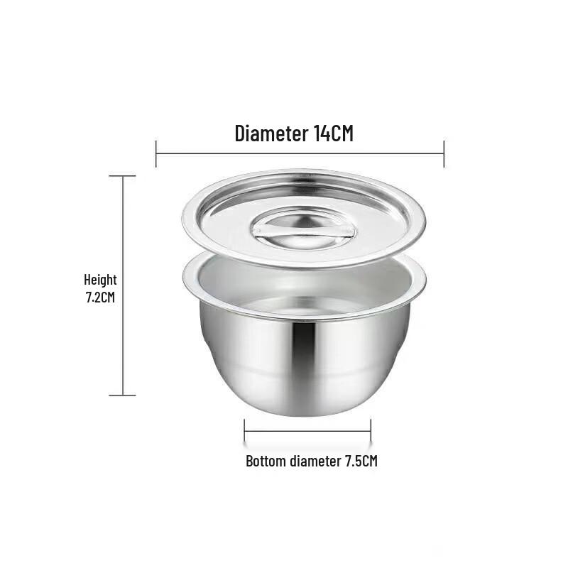 304 Stainless Steel Steaming Bowls with Lids (Set of 2)