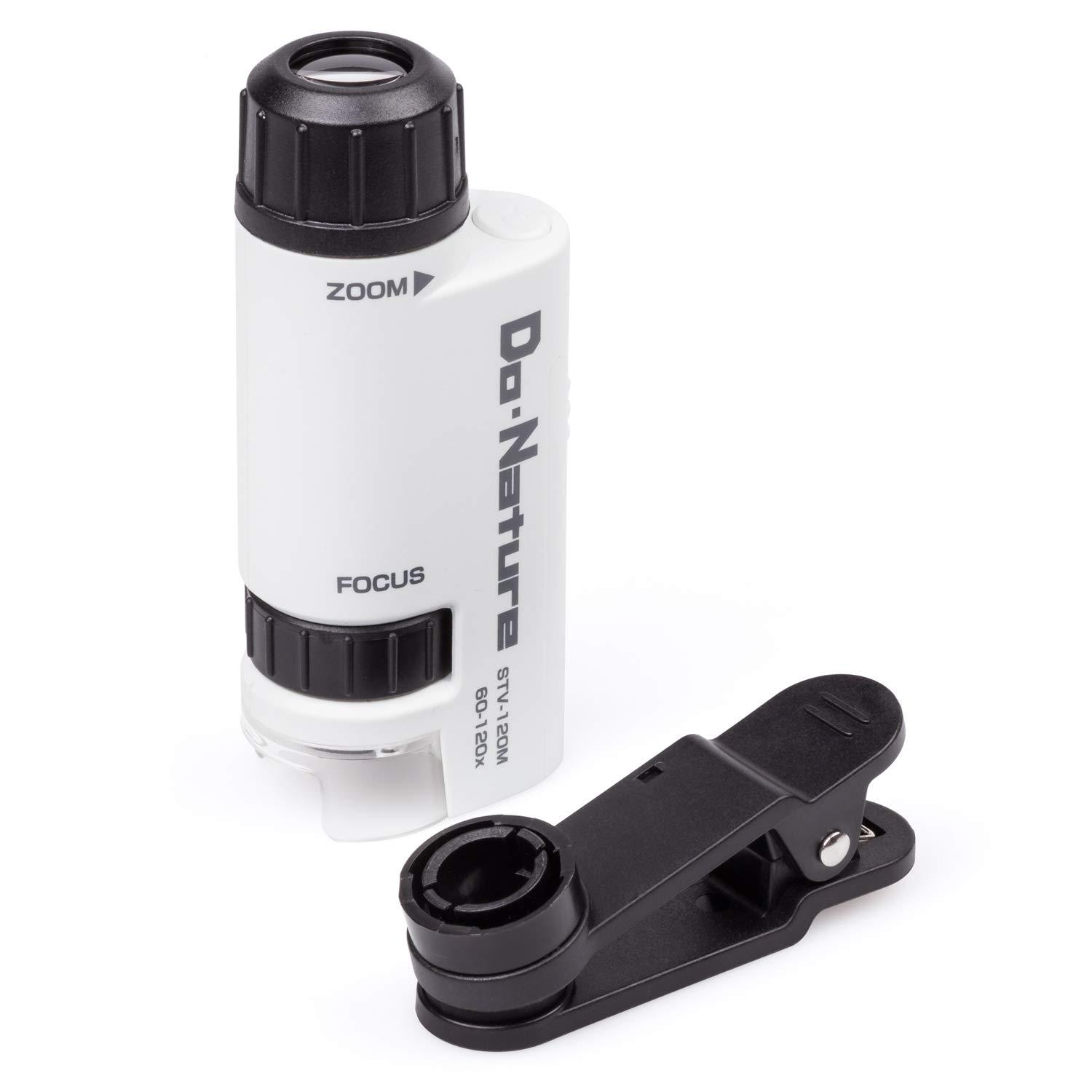 

Kenko Microscope with Smartphone Camera LED Compact and WSA Do Nature Adapter, 60-120x Magnification, Built-in Light, Portable, STV-120M