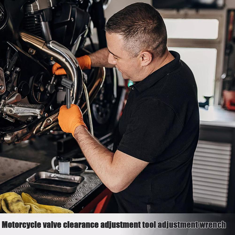 For Gy6 50 150cc Motorcycle Valve Tappet Adjustment Tool Adjusting Steel Wrench Hexagon Removal Tool Spanner Silver Square R4K2