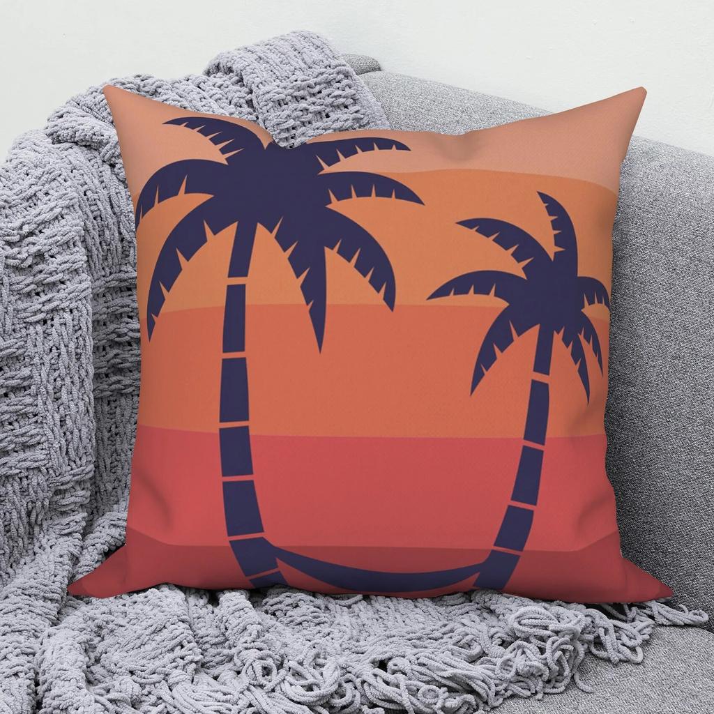 Modern Sofa Square Pillowcase Home Decor Hawaiian Scenery Throw   Cushion Cover